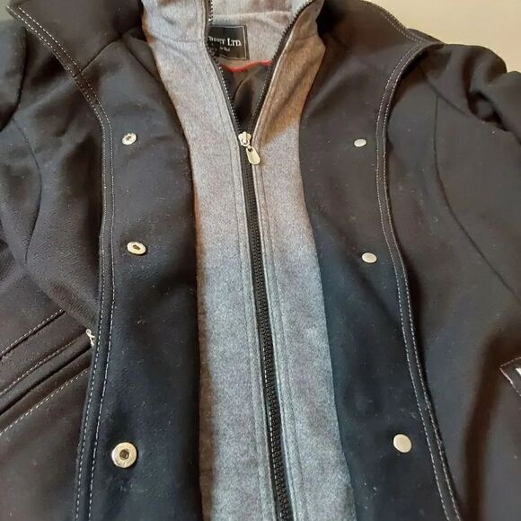 Fleet Street Limited Coat Size L Black Wool - Picture 5 of 12